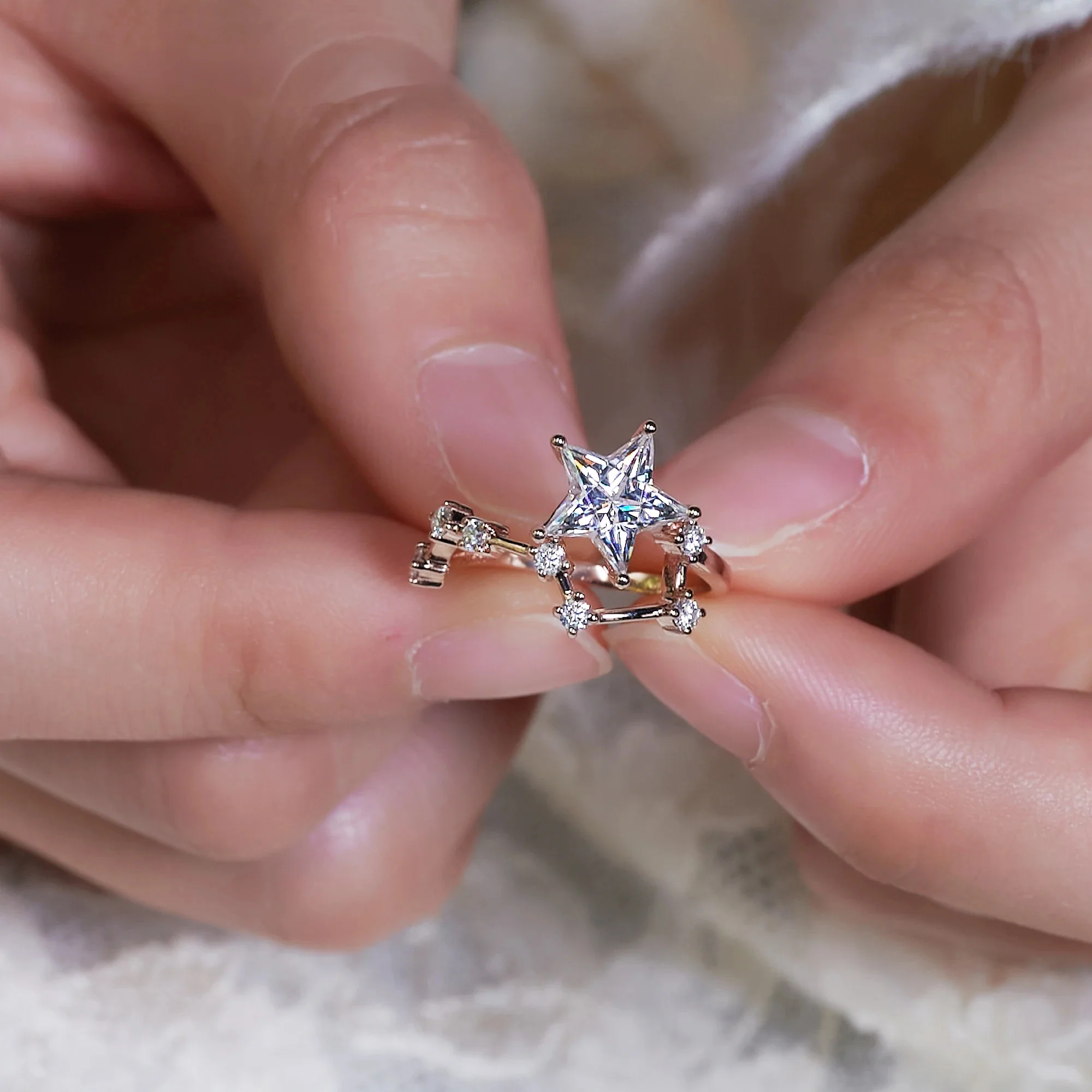 2.5CT MOISSANITE STELLAR DREAM RING IN SOLID GOLD - Image 5