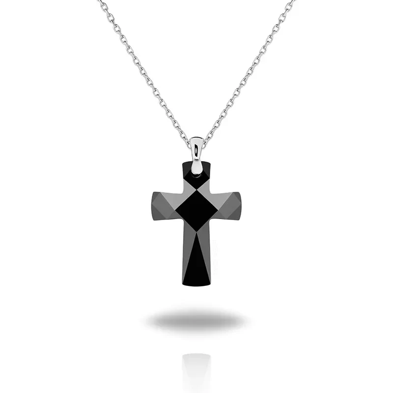20CT ALL MOISSANITE BLACK CROSS IN SOLID GOLD - Image 5