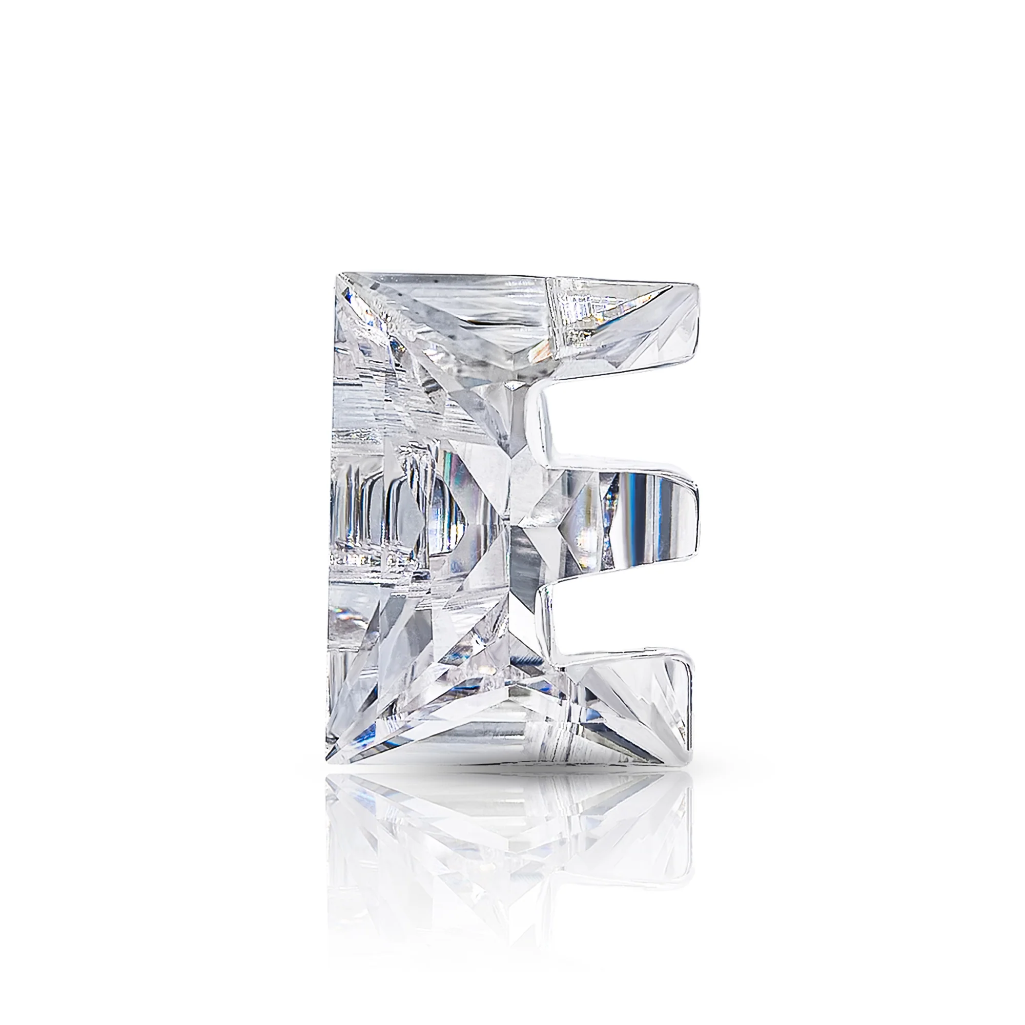 4CT MOISSANITE INITIAL EARRING IN SOLID GOLD - Image 10