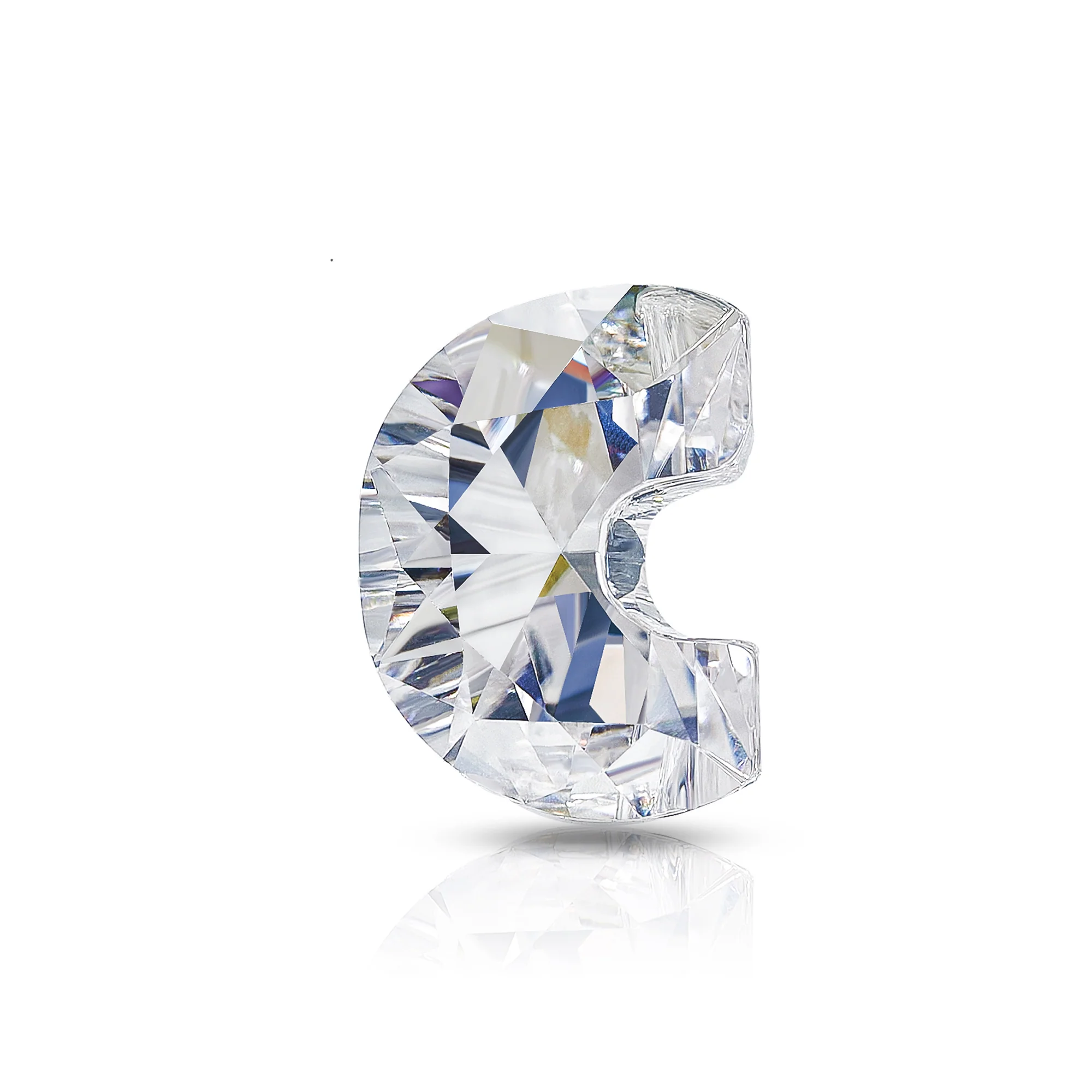 4CT MOISSANITE INITIAL EARRING IN SOLID GOLD - Image 12
