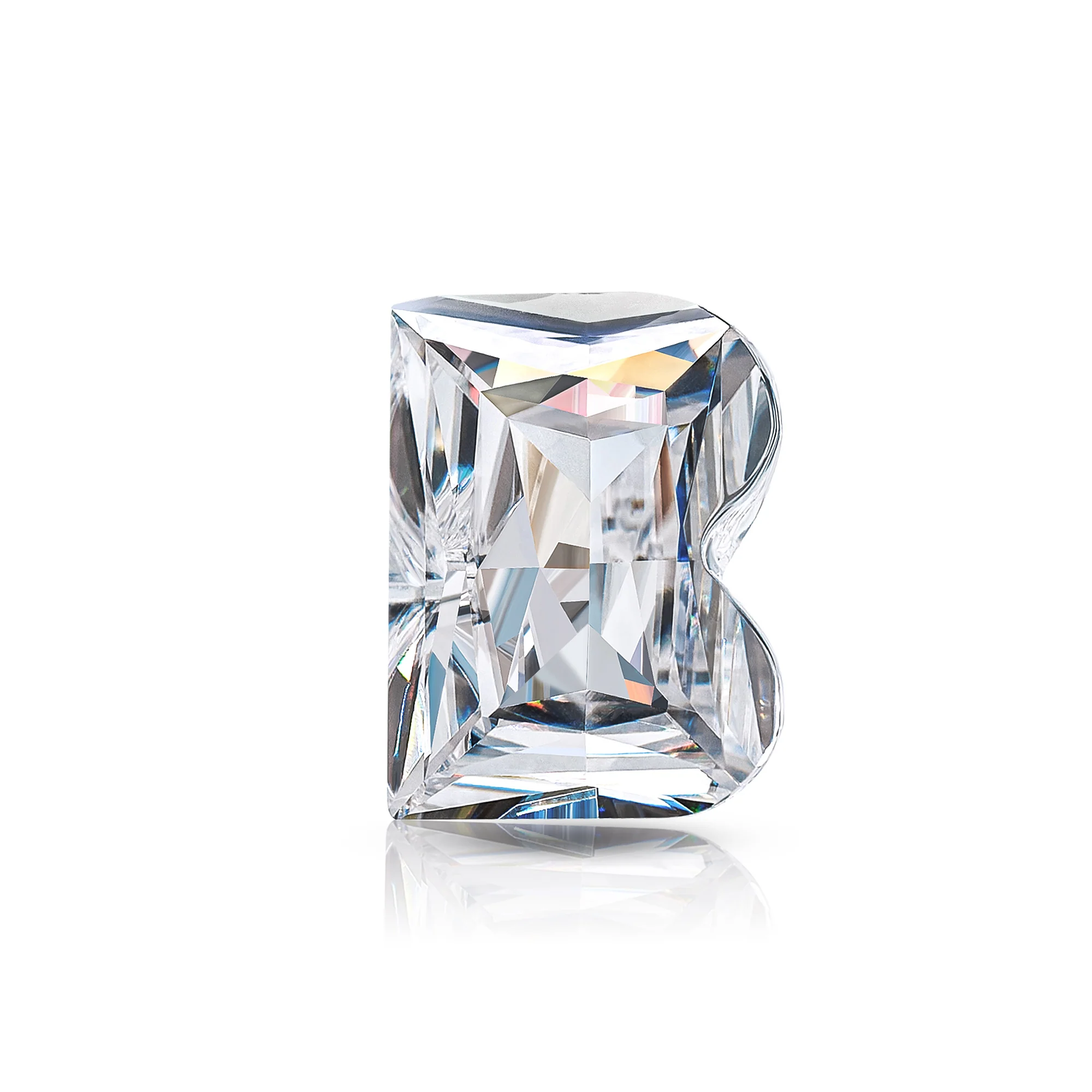 4CT MOISSANITE INITIAL EARRING IN SOLID GOLD - Image 13