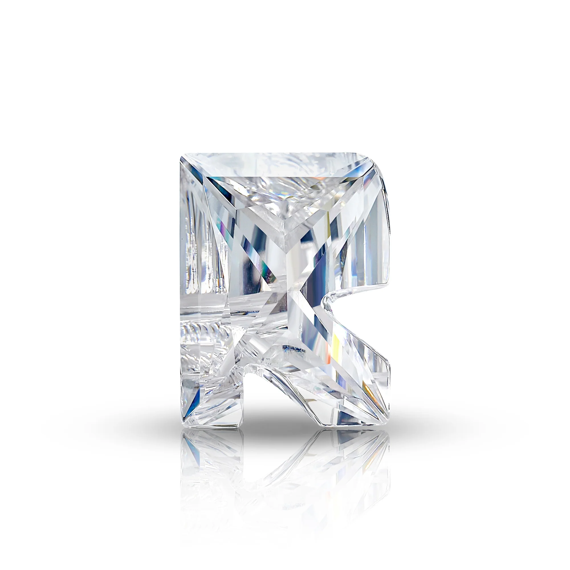 4CT MOISSANITE INITIAL EARRING IN SOLID GOLD - Image 28