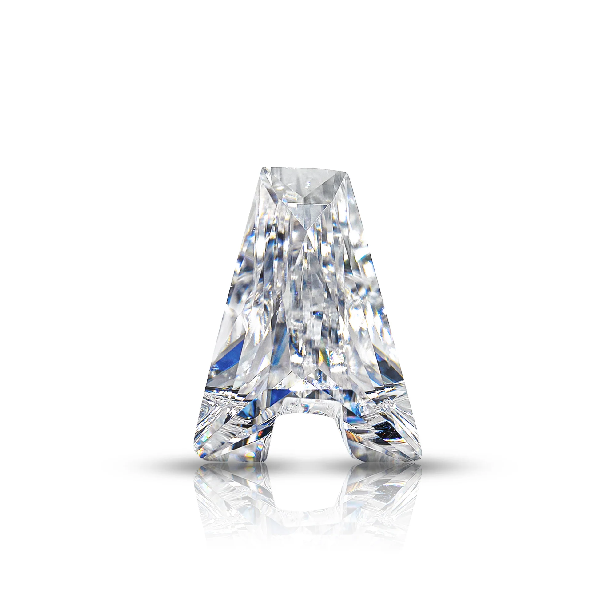 4CT MOISSANITE INITIAL EARRING IN SOLID GOLD - Image 7