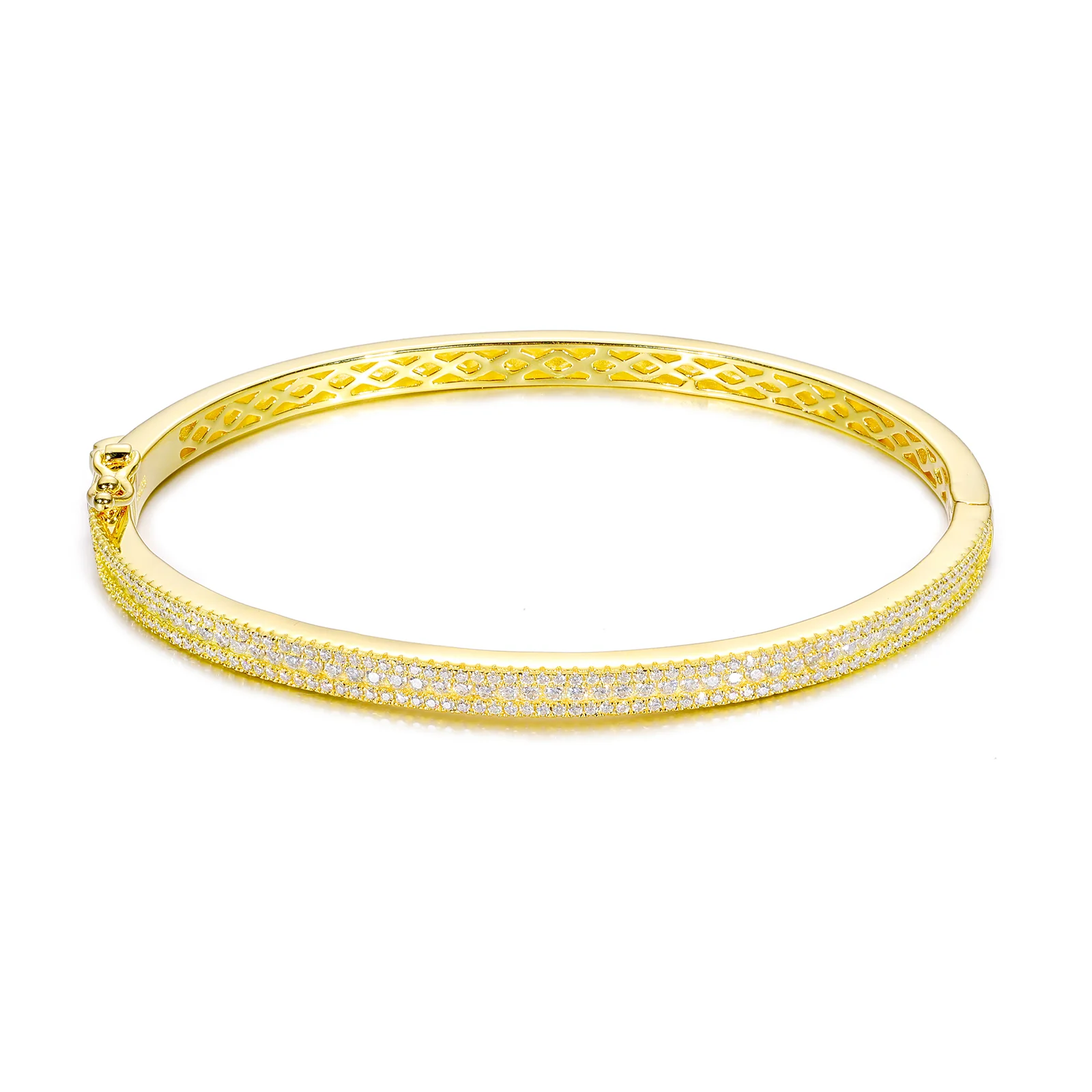4MM MOISSANITE DIAMOND BANGLE BRACELET IN STERLING SILVER - Image 10