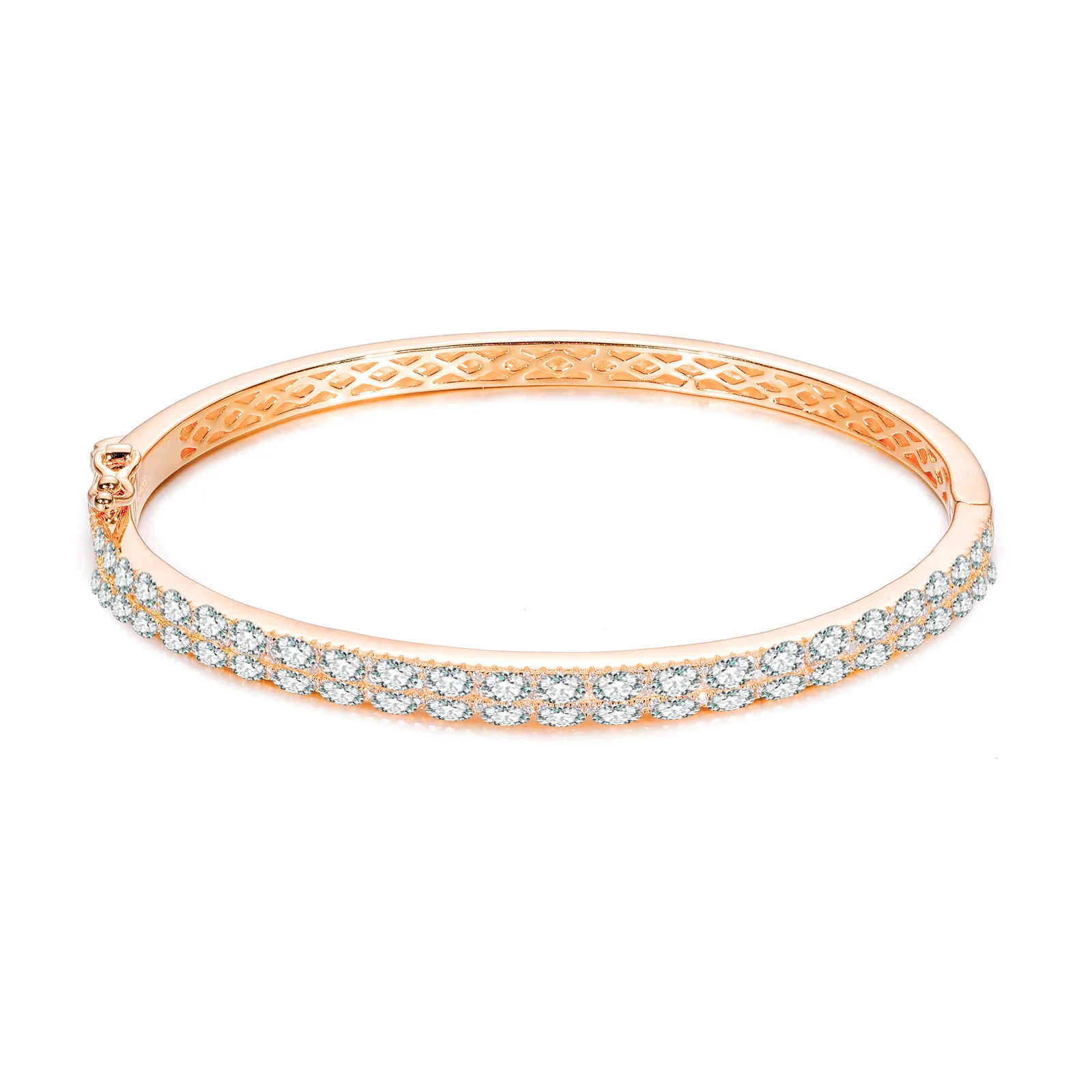 4MM MOISSANITE DIAMOND BANGLE BRACELET IN STERLING SILVER - Image 12