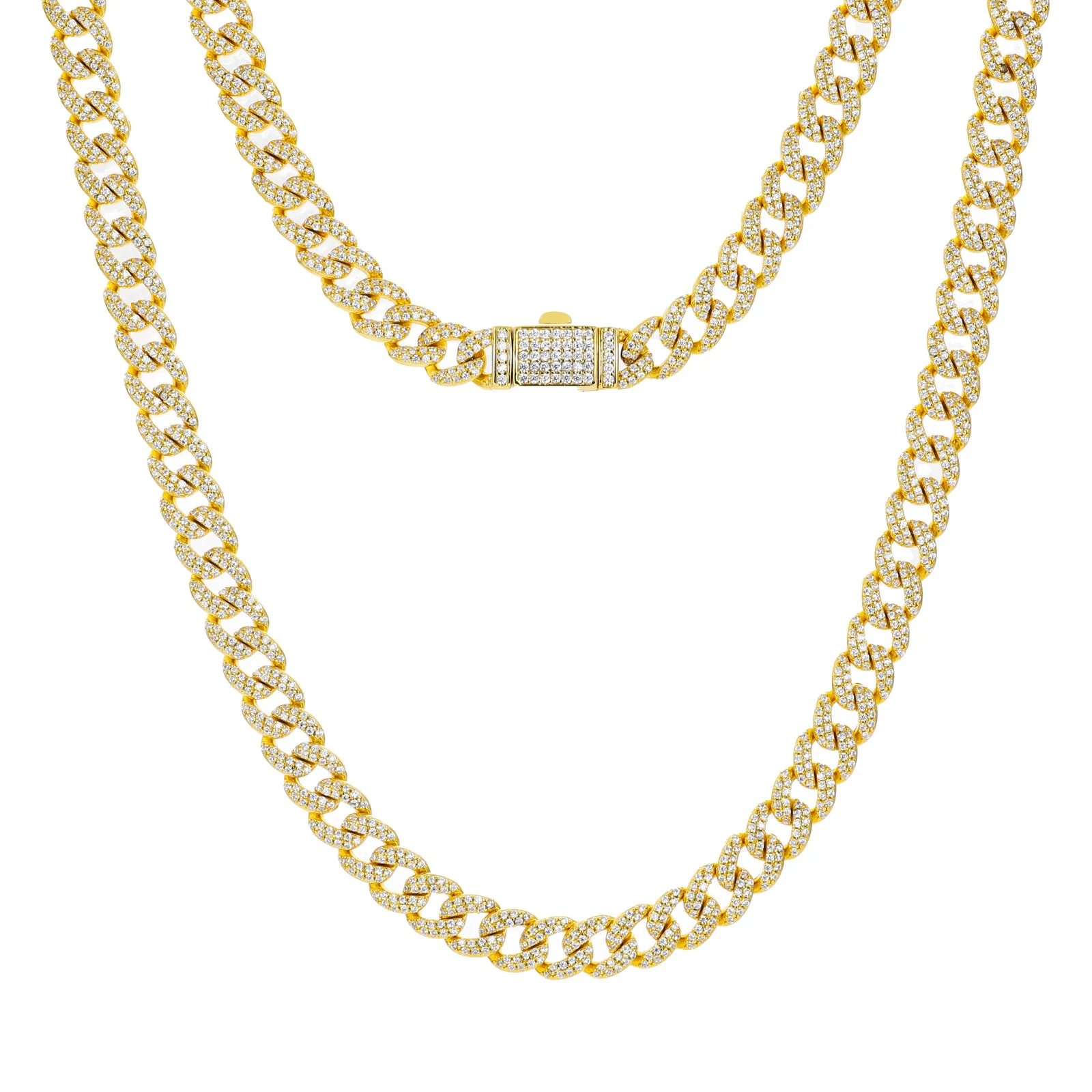 6MM 2 ROW MOISSANITE CUBAN LINK NECKLACE/BRACELET IN STERLING SILVER - Image 8