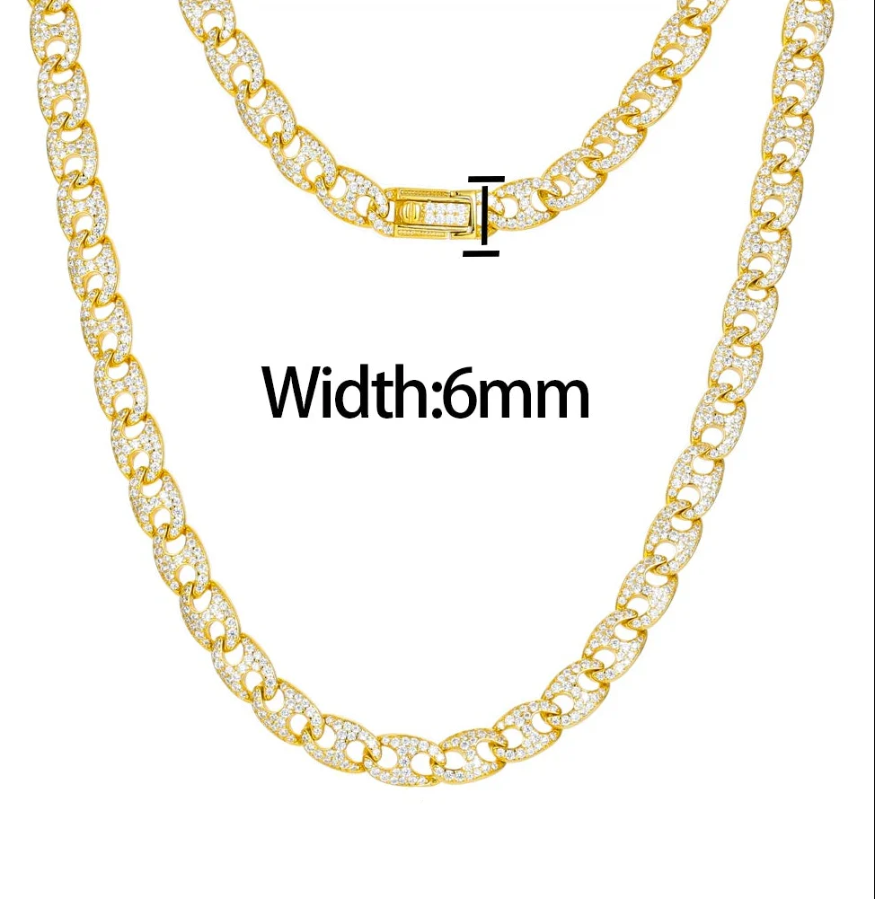6MM MOISSANITE ENDLESS LOOP LINK NECKLACE/BRACELET IN STERLING SILVER - Image 6