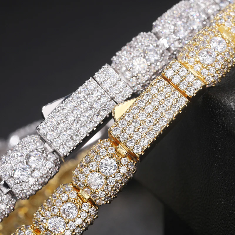 7MM MOISSANITE MICRO PAVED TENNIS CHAIN BRACELET IN STERLING SILVER - Image 3