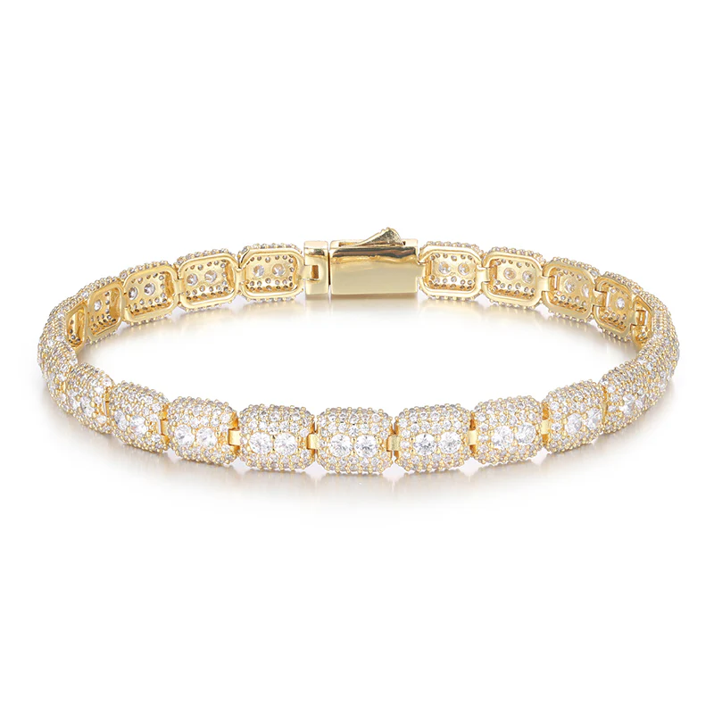 7MM MOISSANITE MICRO PAVED TENNIS CHAIN BRACELET IN STERLING SILVER - Image 6