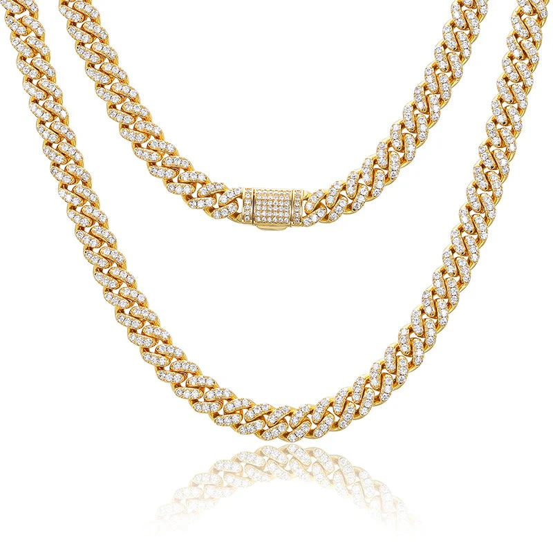 8MM MOISSANITE MIAMI CUBAN LINK CHAIN NECKLACE/BRACELET IN STERLING SILVER - Image 5