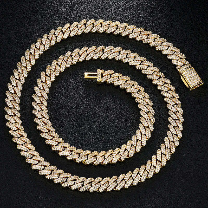 9MM MOISSANITE MIAMI CUBAN LINK CHAIN NECKLACE/BRACELET IN STERLING SILVER - Image 5