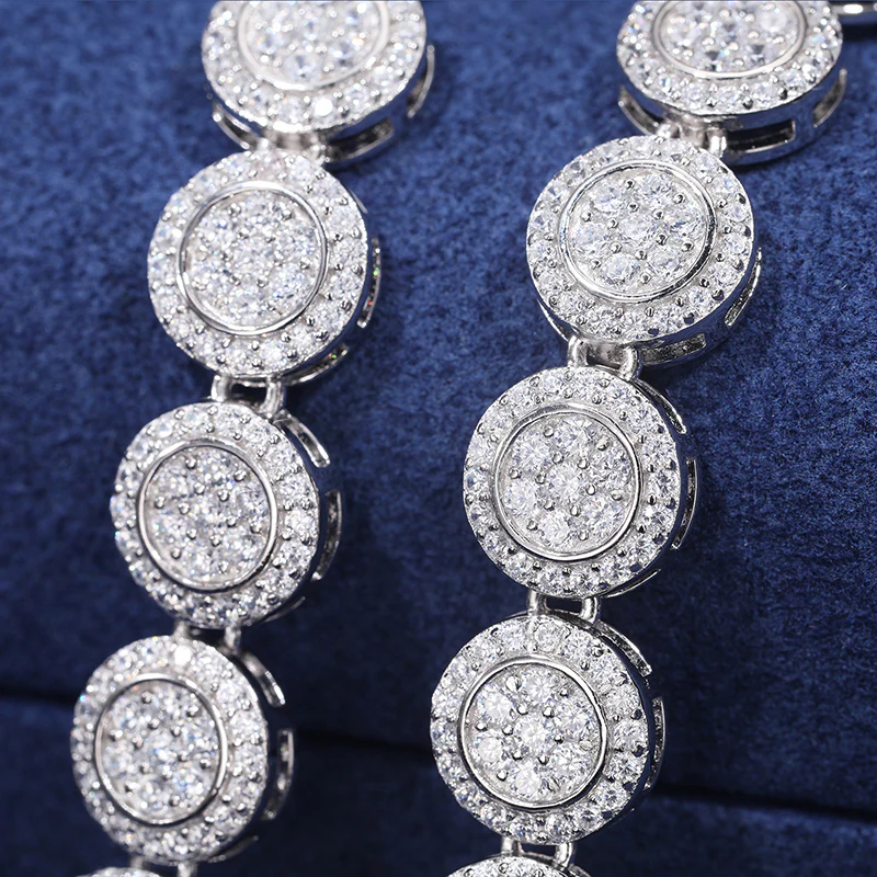 9MM MOISSANITE ROUND BEAD CHAIN NECKLACE IN STERLING SILVER - Image 3