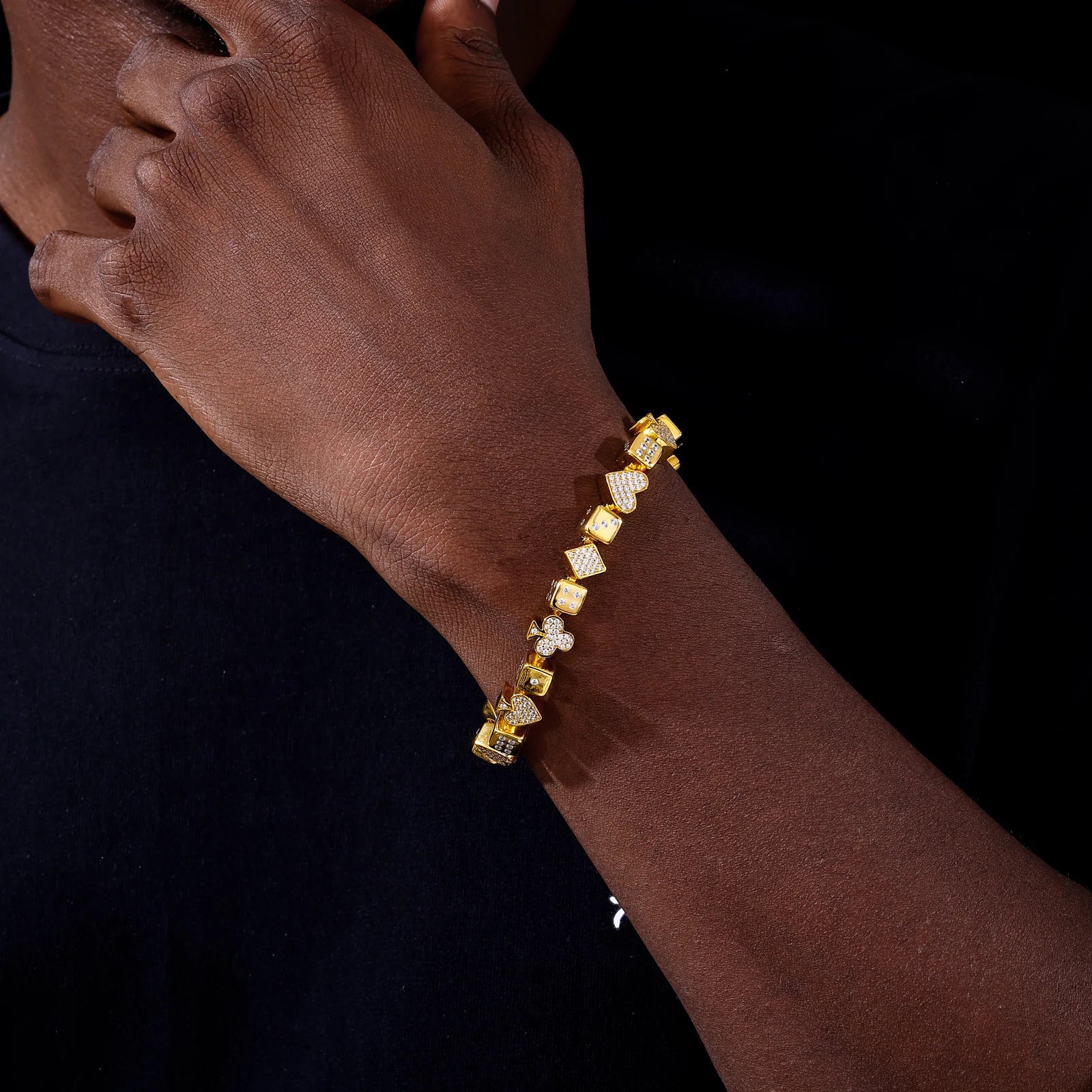 ACE OF FORTUNE MOISSANITE BRACELET IN STERLING SILVER - Image 3