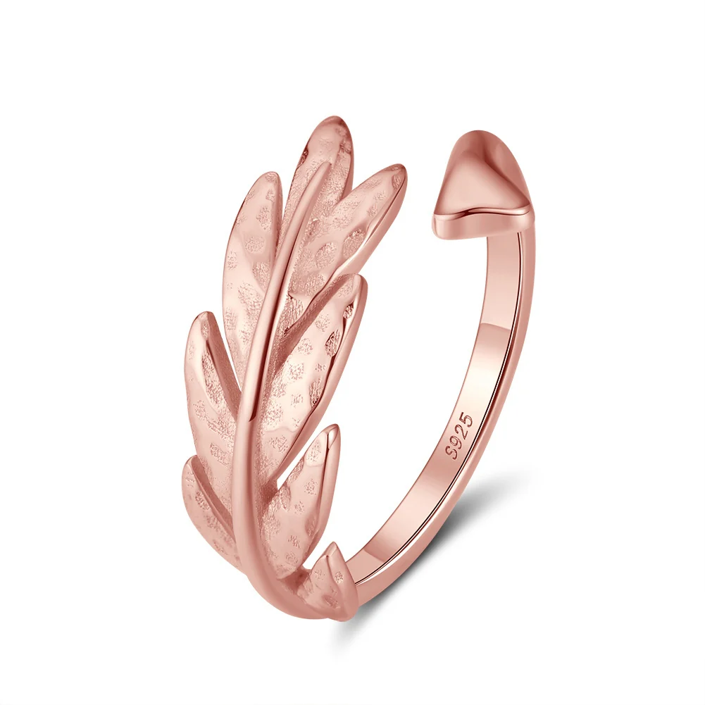 ADJUSTABLE LEAF SHAPE RING IN STERLING SILVER - Image 5