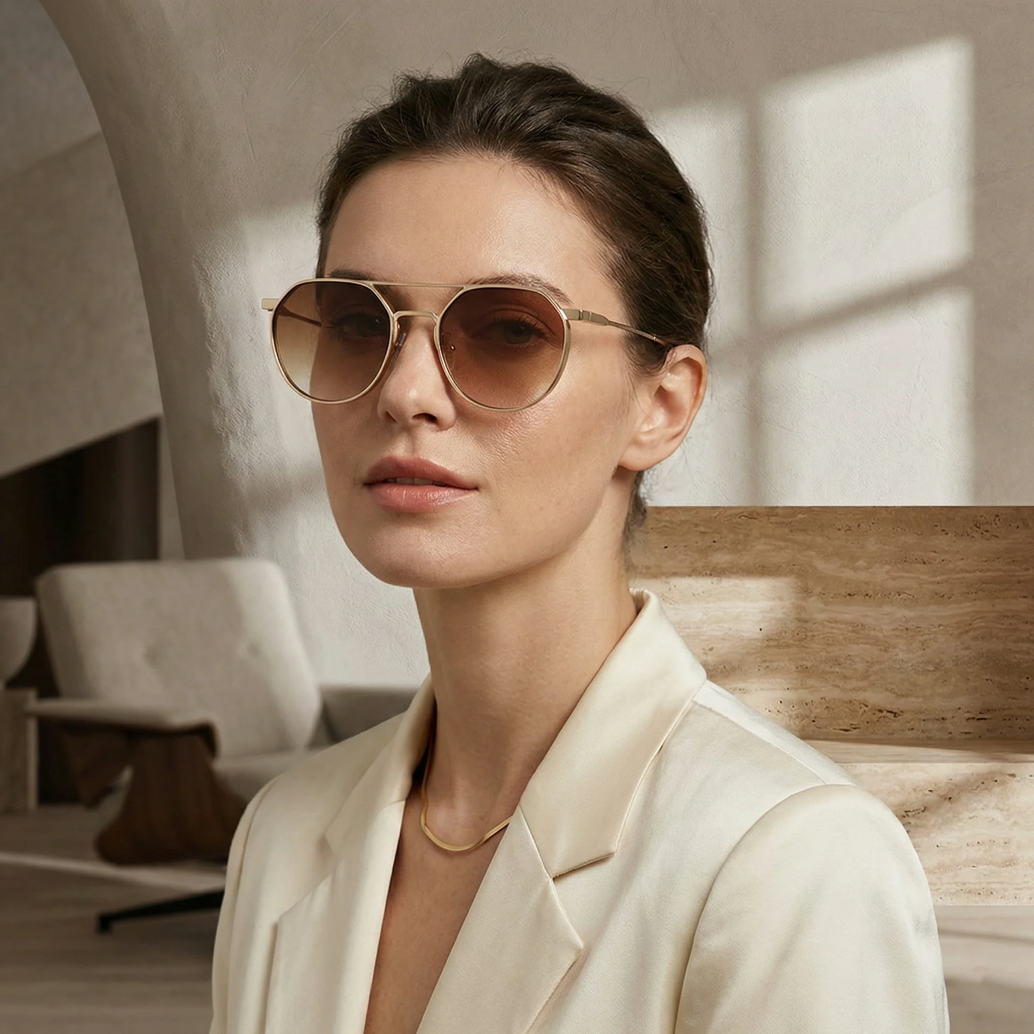 AERION METAL AVIATOR SUNGLASSES - Image 3