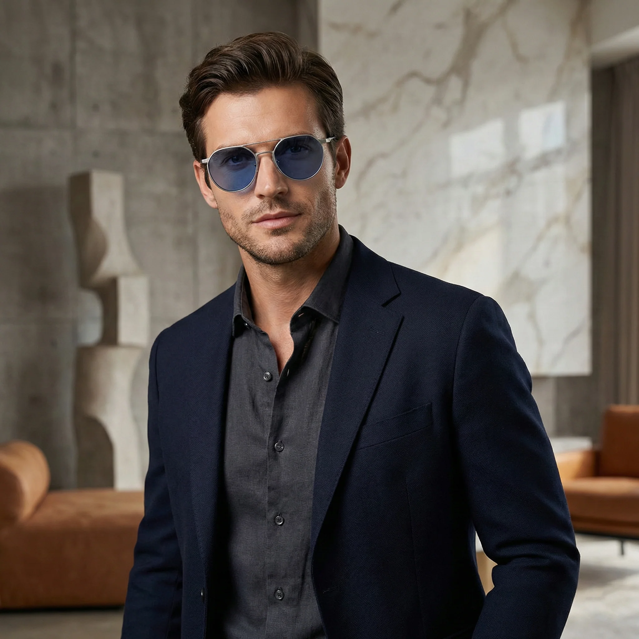 AERION METAL AVIATOR SUNGLASSES - Image 4