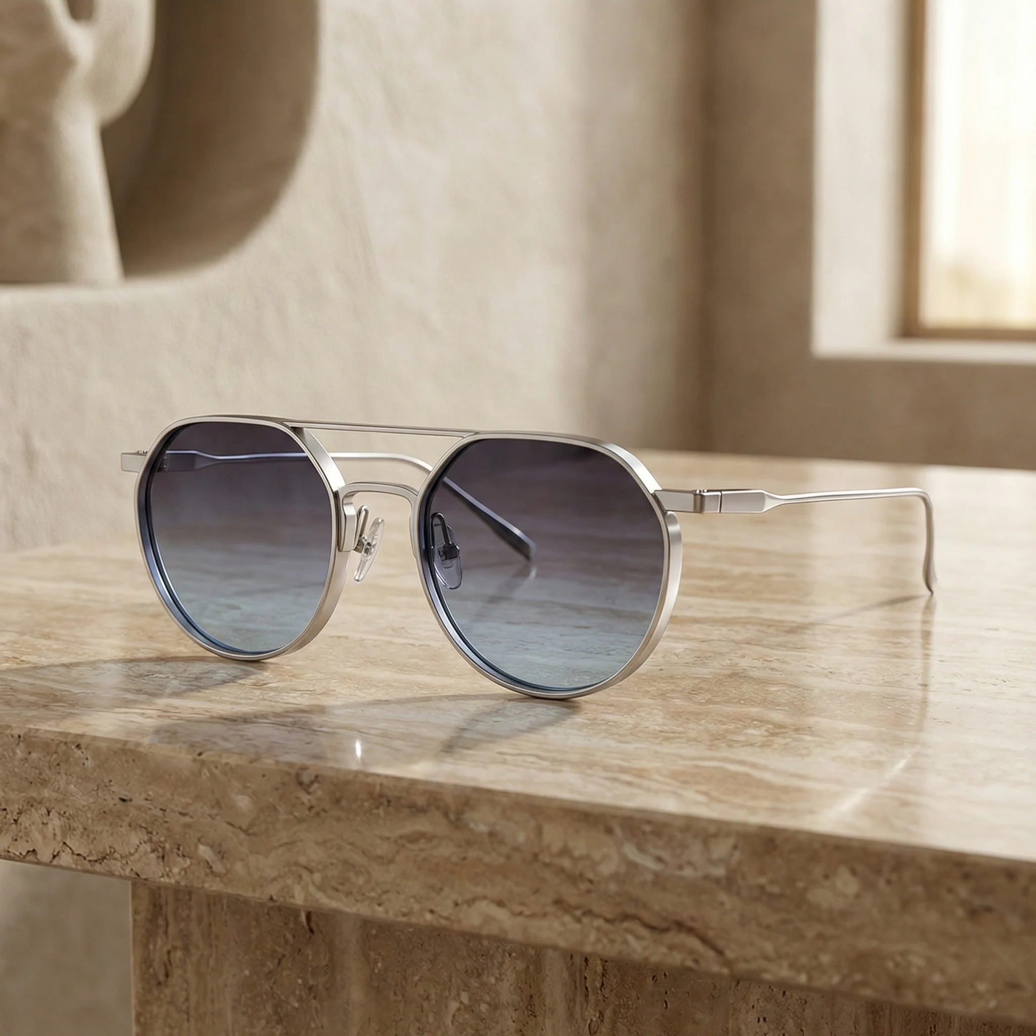 AERION METAL AVIATOR SUNGLASSES - Image 9