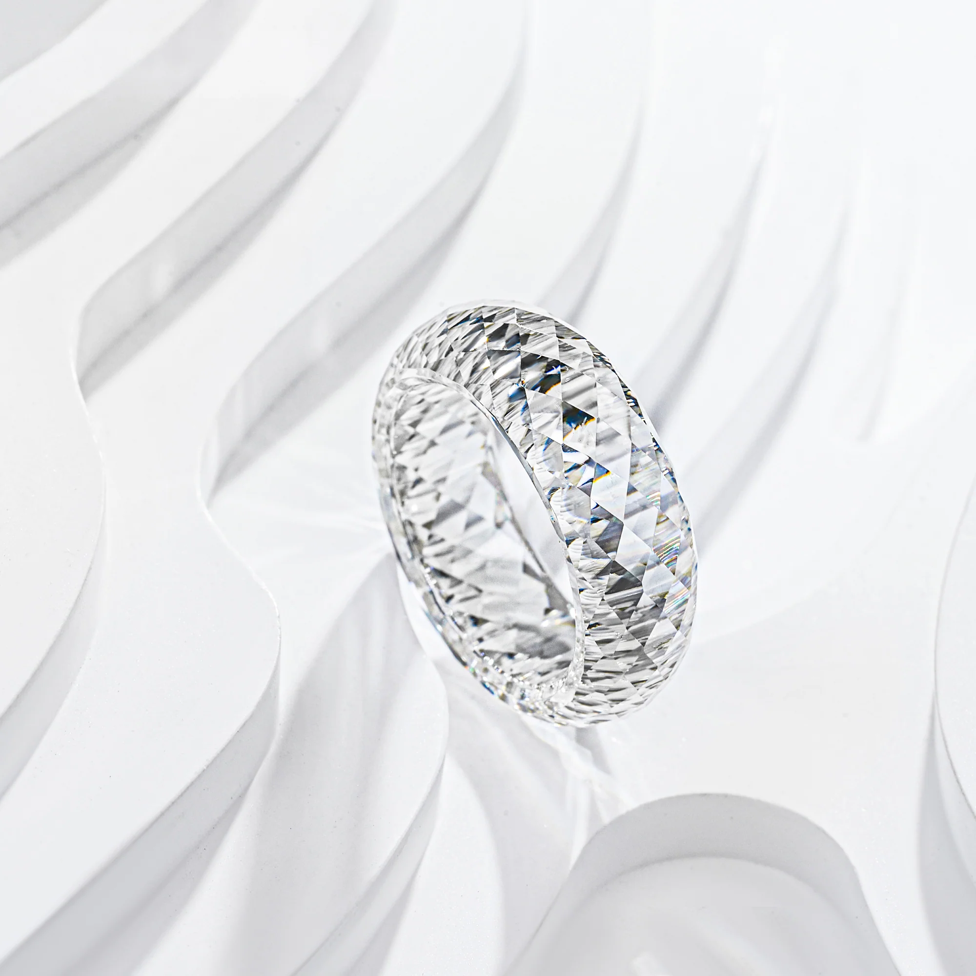 ALL MOISSANITE DIAMOND BAND RING - Image 7