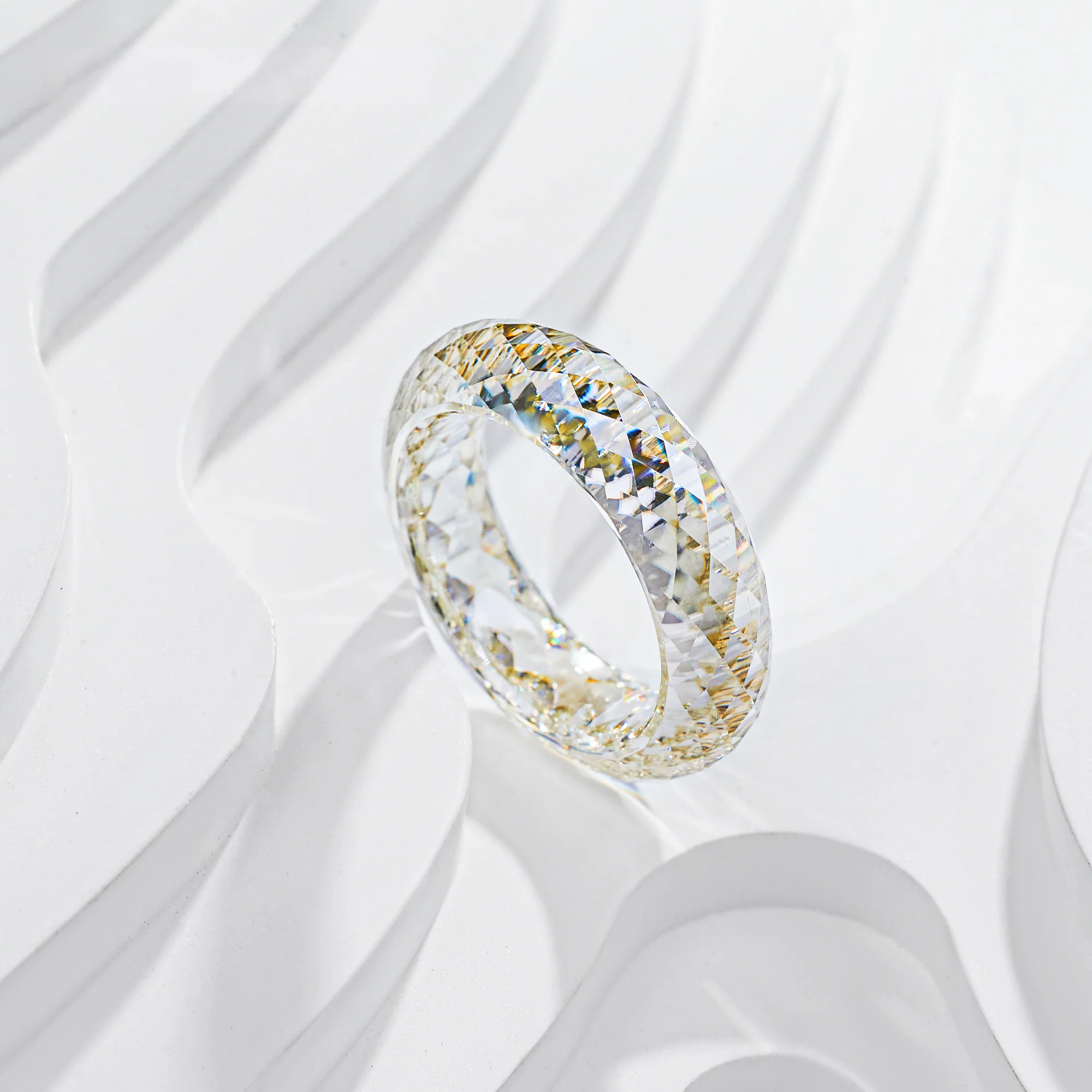 ALL MOISSANITE DIAMOND BAND RING - Image 9