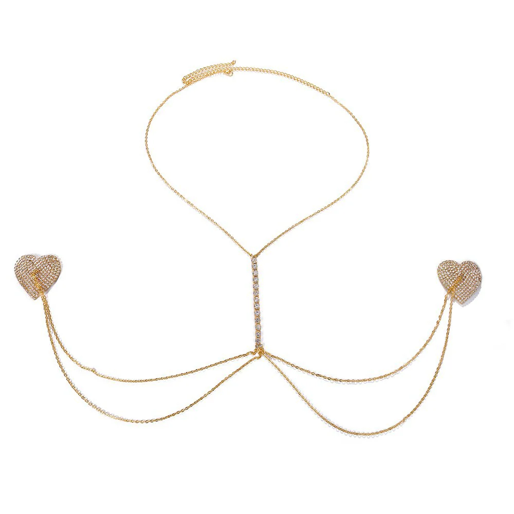 AMORE HEART DRAPE CHEST BODY CHAIN - Image 2