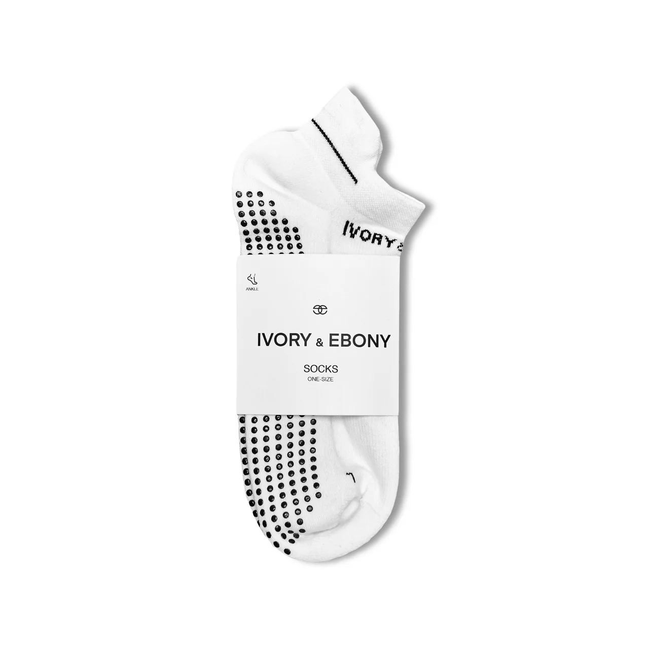 Anti-Slip White Ankle Socks - Image 3