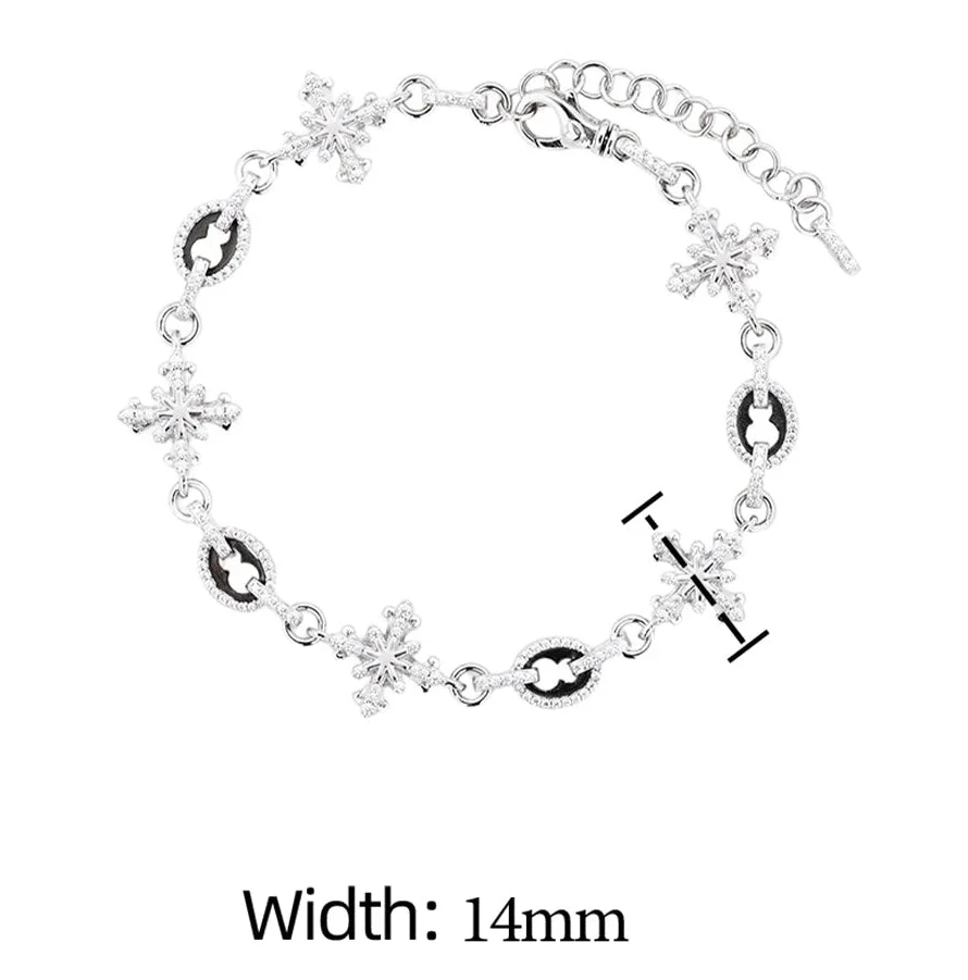 ASTRUM CROSS MOISSANITE BRACELET IN STERLING SILVER - Image 7