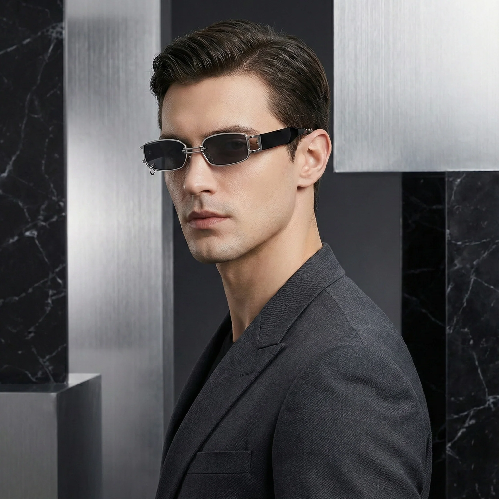 AURELIO RECTANGULAR SUNGLASSES - Image 5