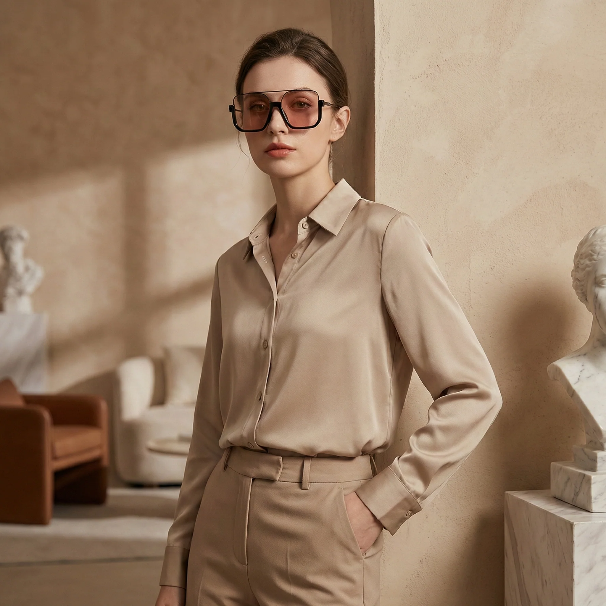 AUREX SQUARE AVIATOR SUNGLASSES - Image 3