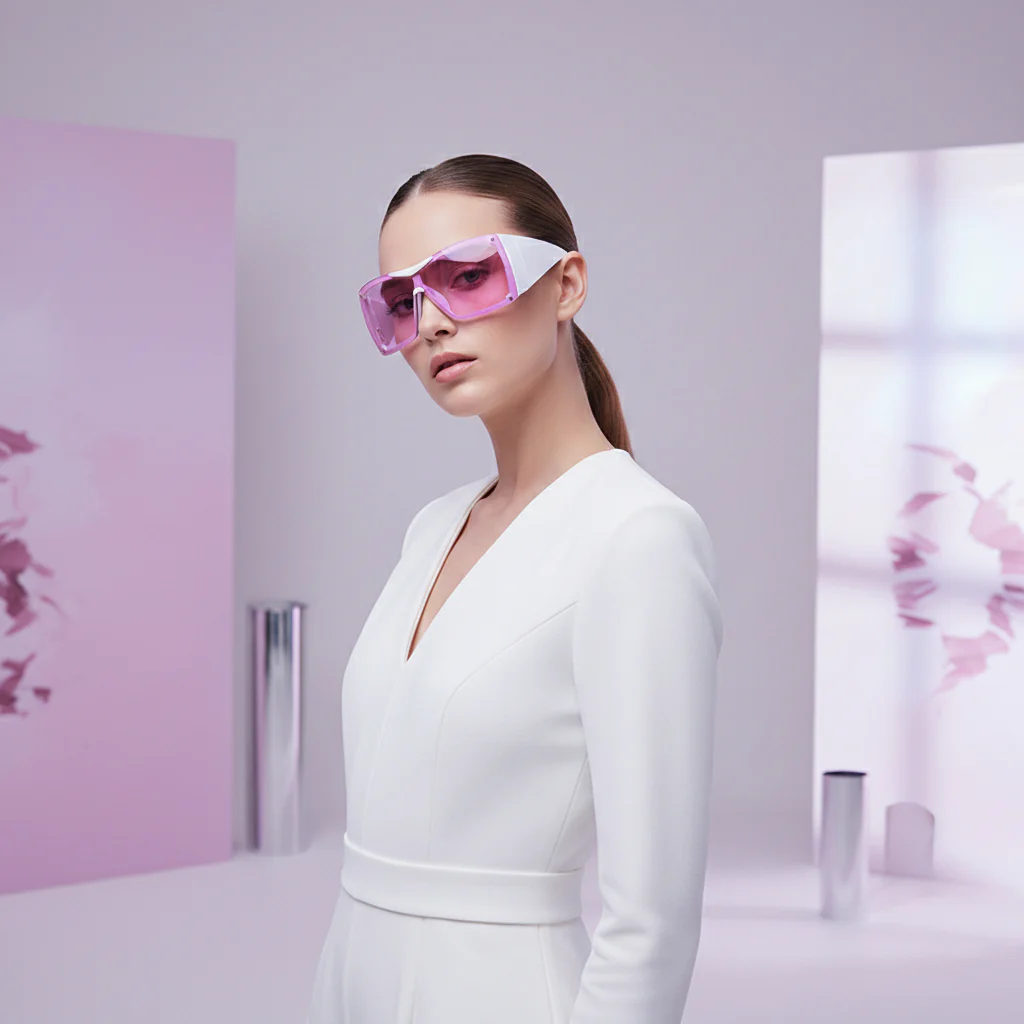 AURYN FUTURISTIC OVERSIZED SUNGLASSES - Image 2