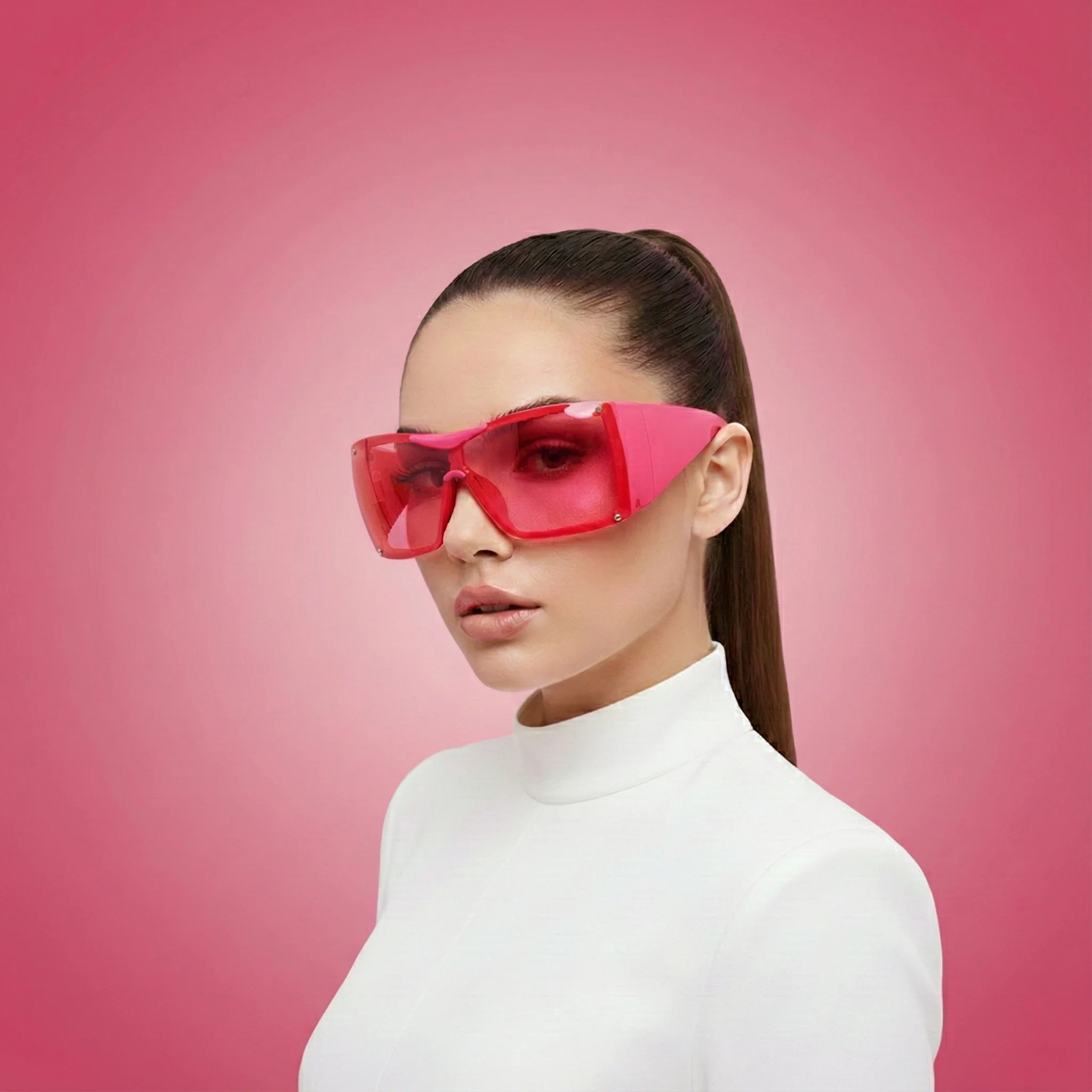 AURYN FUTURISTIC OVERSIZED SUNGLASSES - Image 4