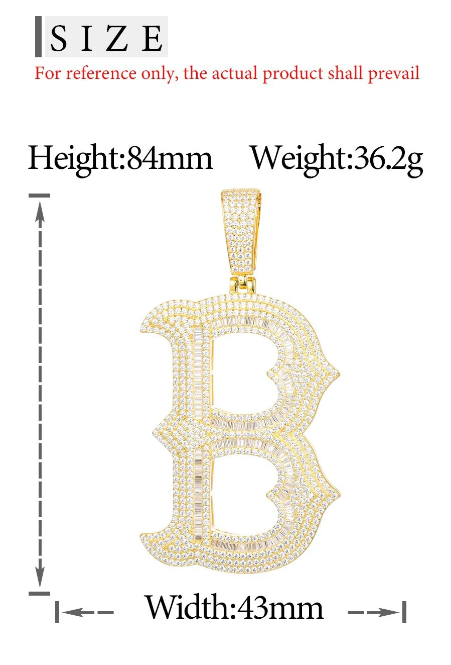 BAGUETTE MOISSANITE DIAMOND LETTER INITIAL PENDANT NECKLACE IN STERLING SILVER - Image 32