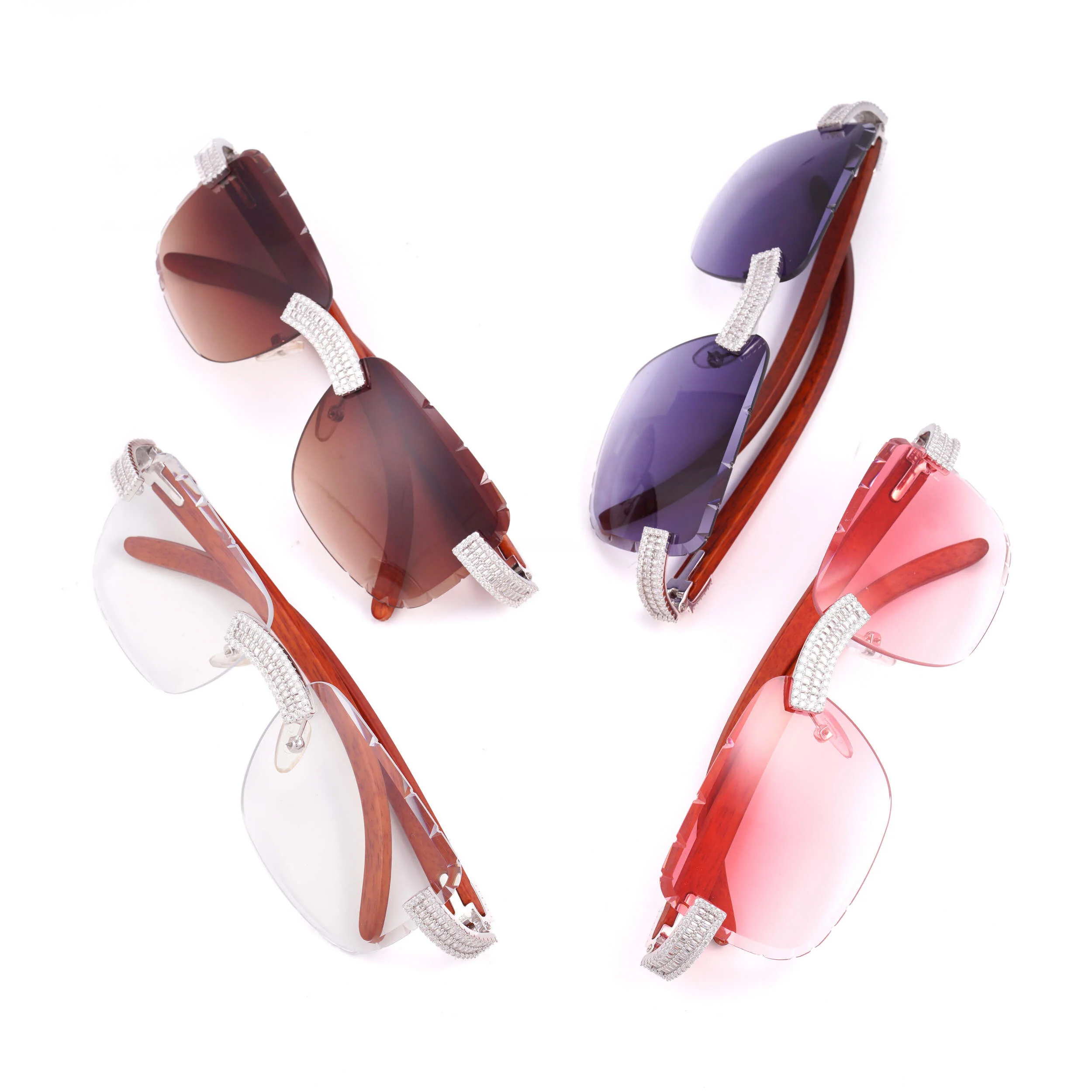 BAGUETTE MOISSANITE HIP HOP DRIP SUNGLASSES - Image 2