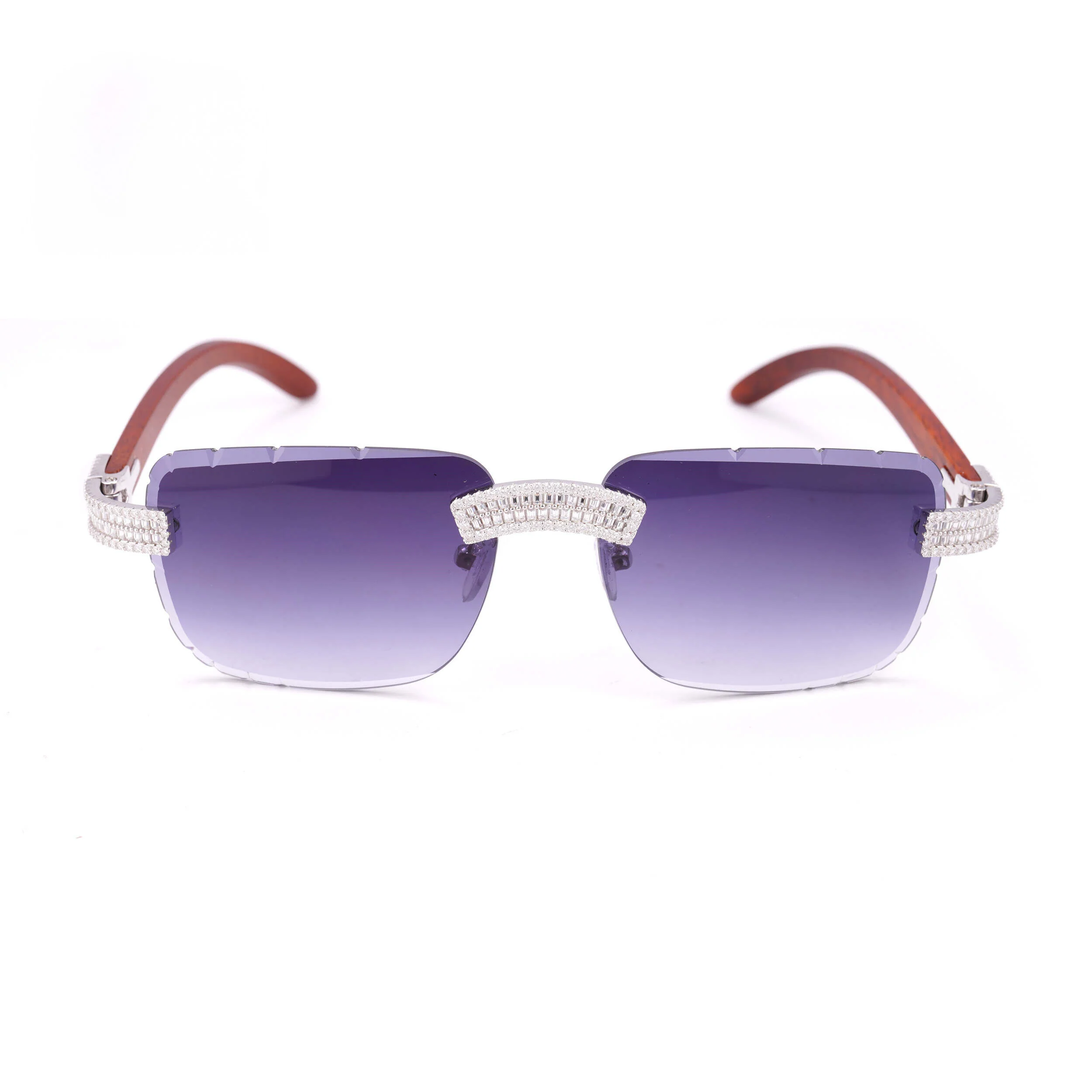 BAGUETTE MOISSANITE HIP HOP DRIP SUNGLASSES - Image 4