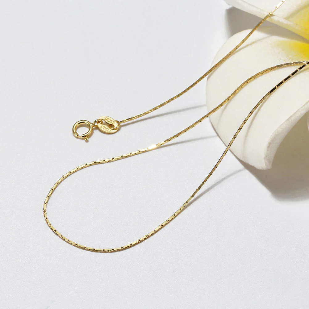 BAMBOO CHAIN NECKLACE IN STERLING SILVER - Image 4