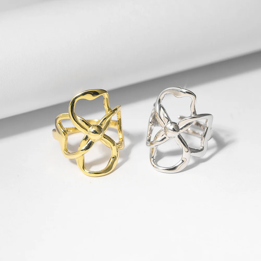 BLOOM PETAL STATEMENT RING IN STERLING SILVER - Image 2