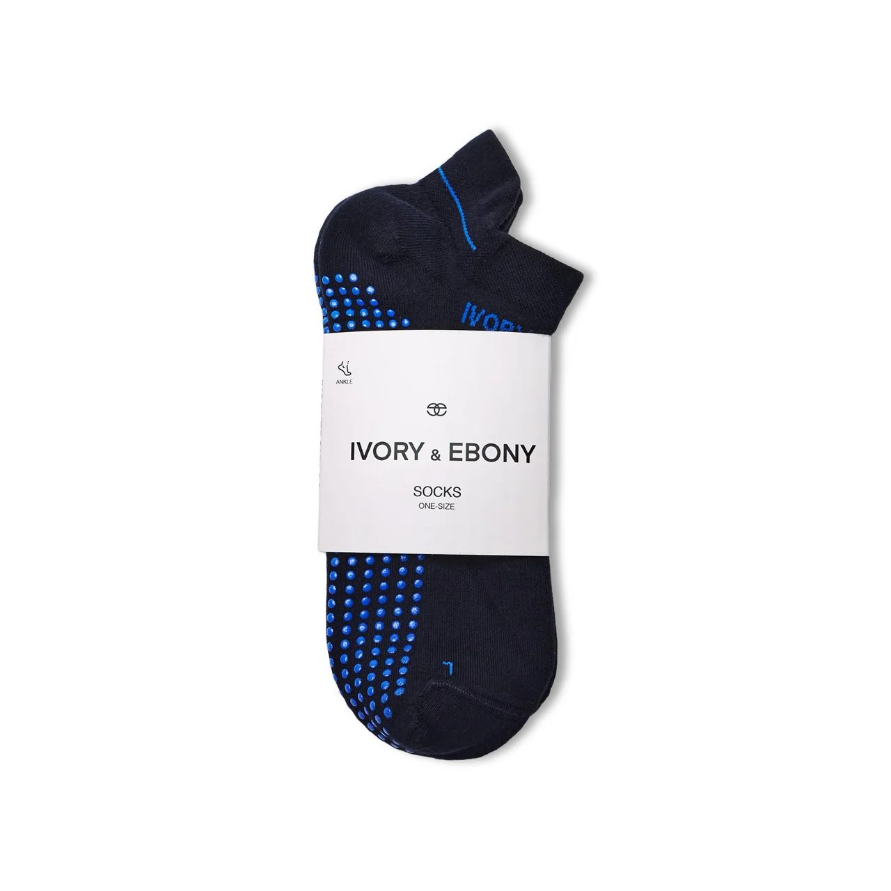 Anti-Slip Blue Ankle Socks - Image 3