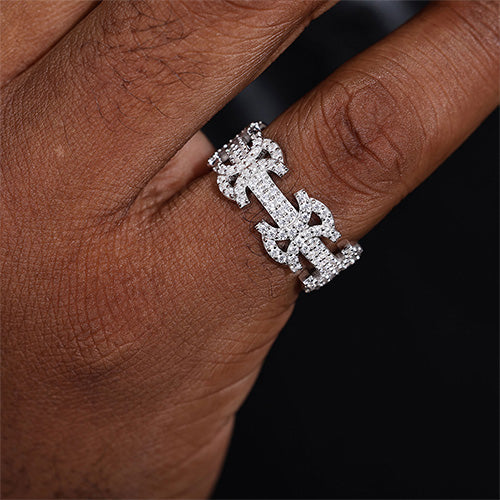 BYZANTINE MOISSANITE RING IN STERLING SILVER - Image 3