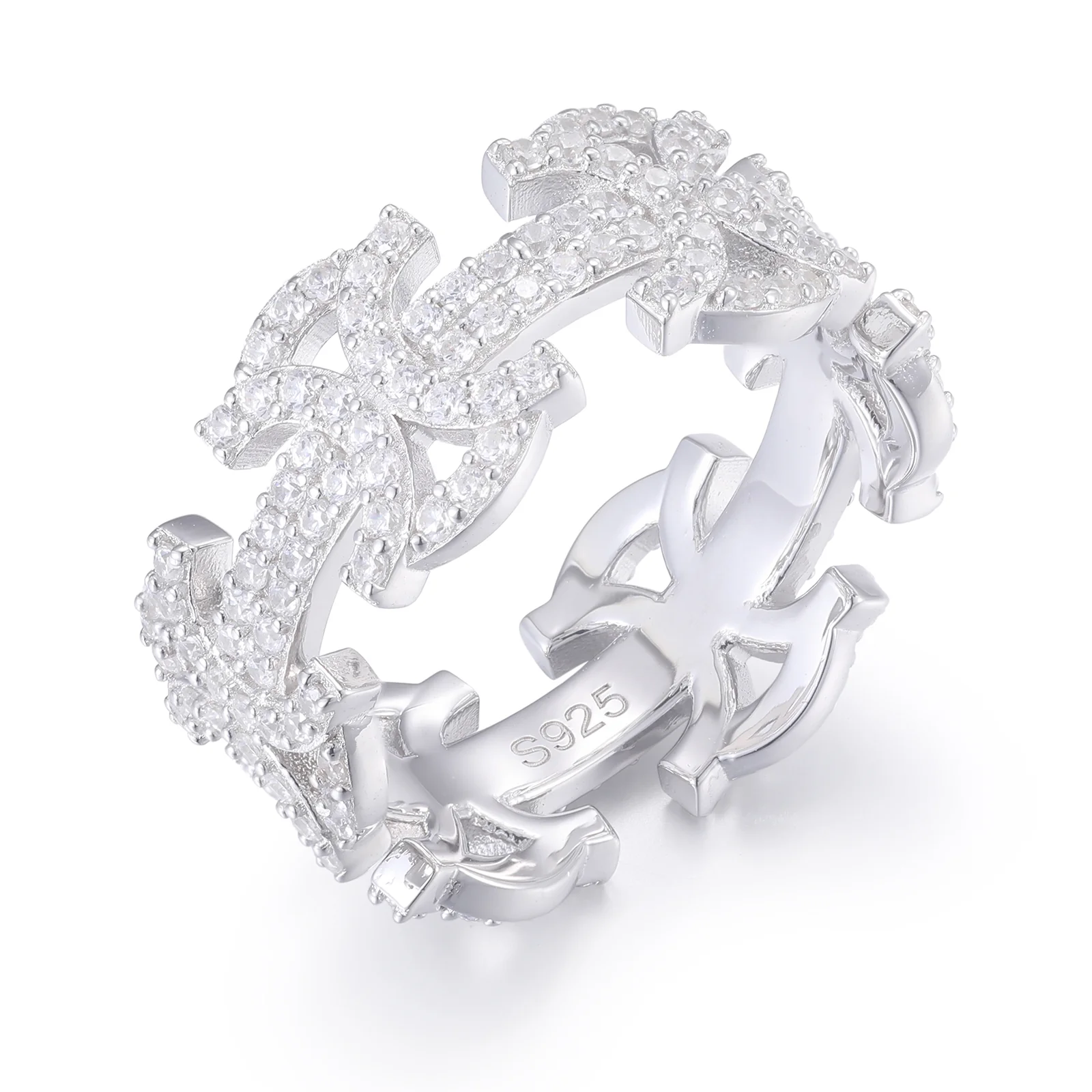 BYZANTINE MOISSANITE RING IN STERLING SILVER - Image 5