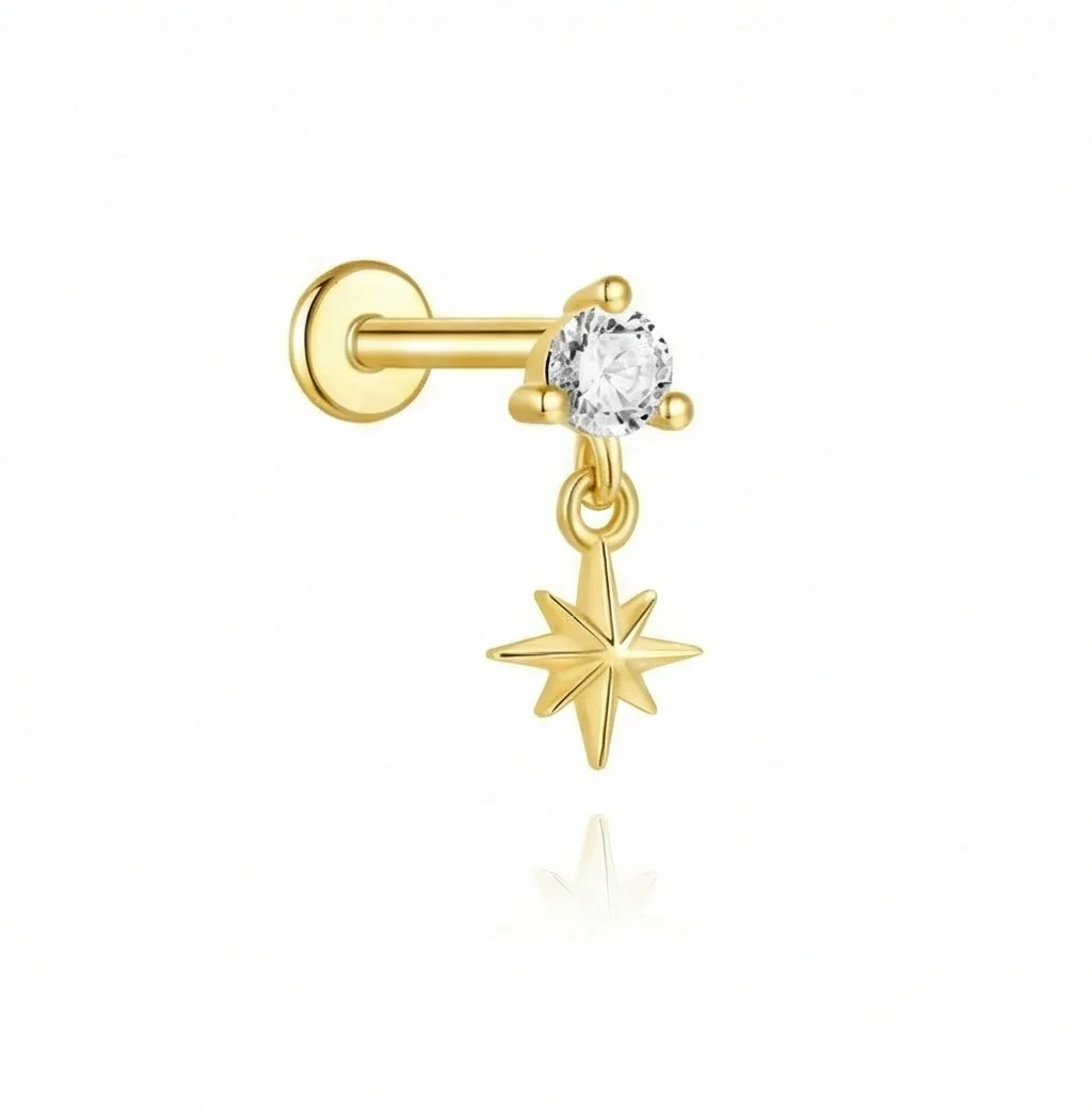 CARTILAGE EAR PIERCING IN STERLING SILVER - Image 12