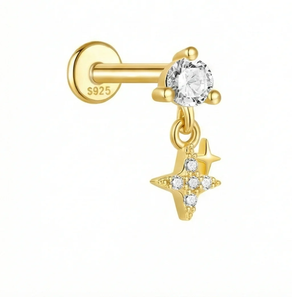 CARTILAGE EAR PIERCING IN STERLING SILVER - Image 6