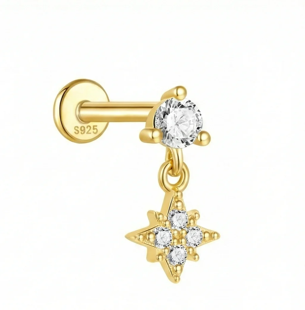 CARTILAGE EAR PIERCING IN STERLING SILVER - Image 7