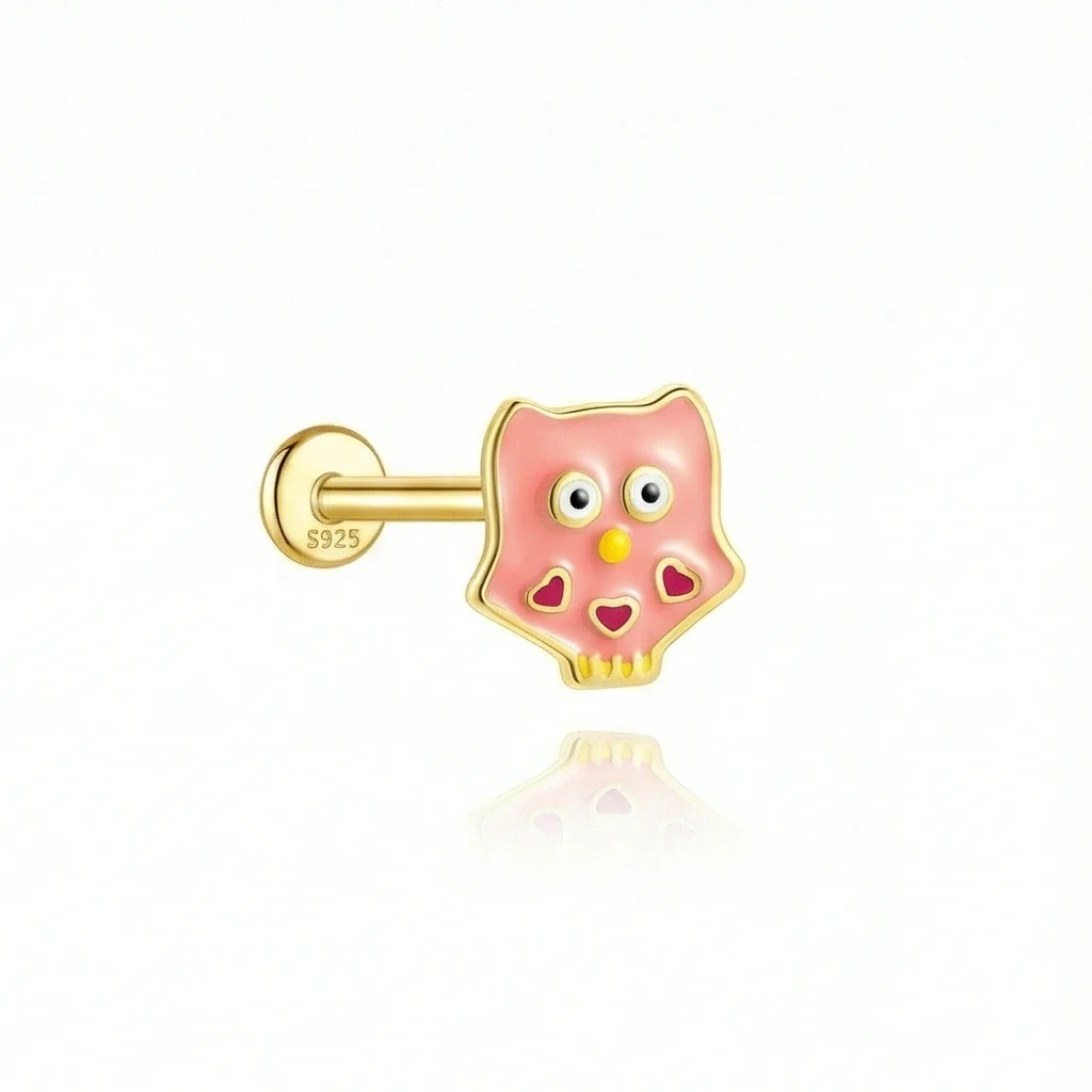 CARTOON ENAMEL PIERCING IN STERLING SILVER - Image 10