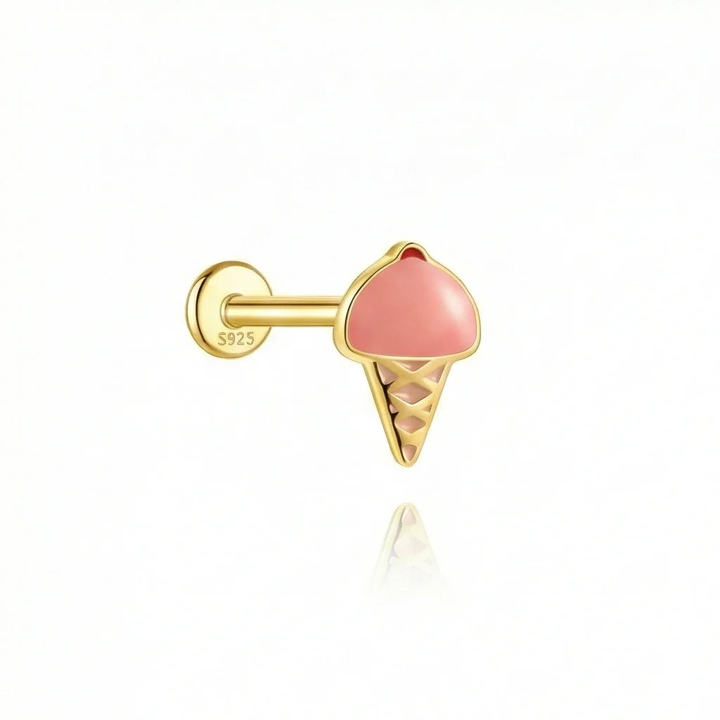 CARTOON ENAMEL PIERCING IN STERLING SILVER - Image 11