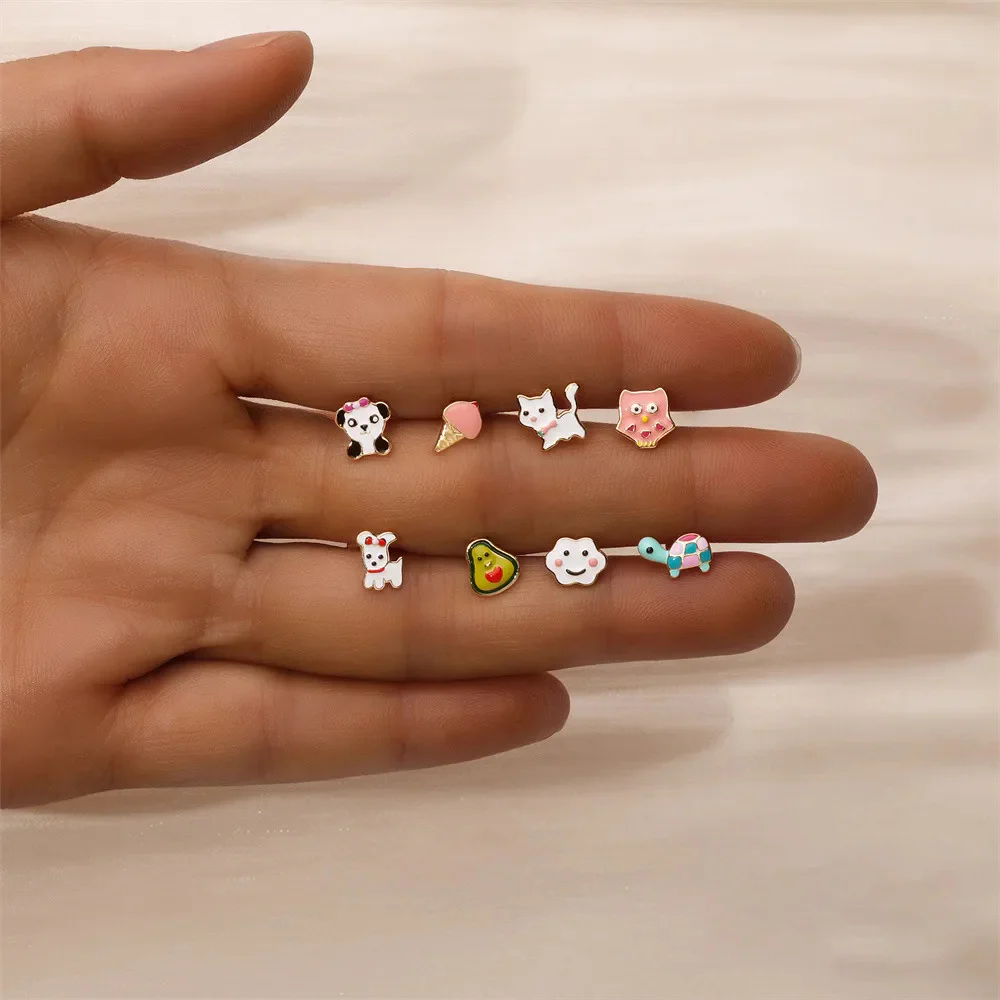 CARTOON ENAMEL PIERCING IN STERLING SILVER - Image 3