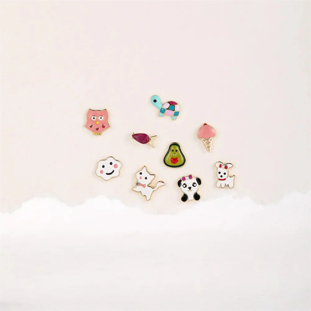 CARTOON ENAMEL PIERCING IN STERLING SILVER - Image 4