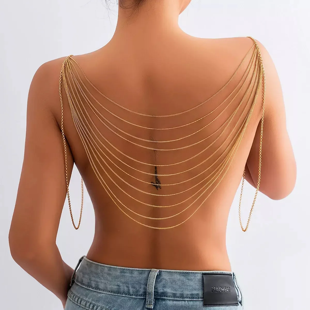 CELESTE BACK REVERSIBLE DRAPE BODY CHAIN - Image 3