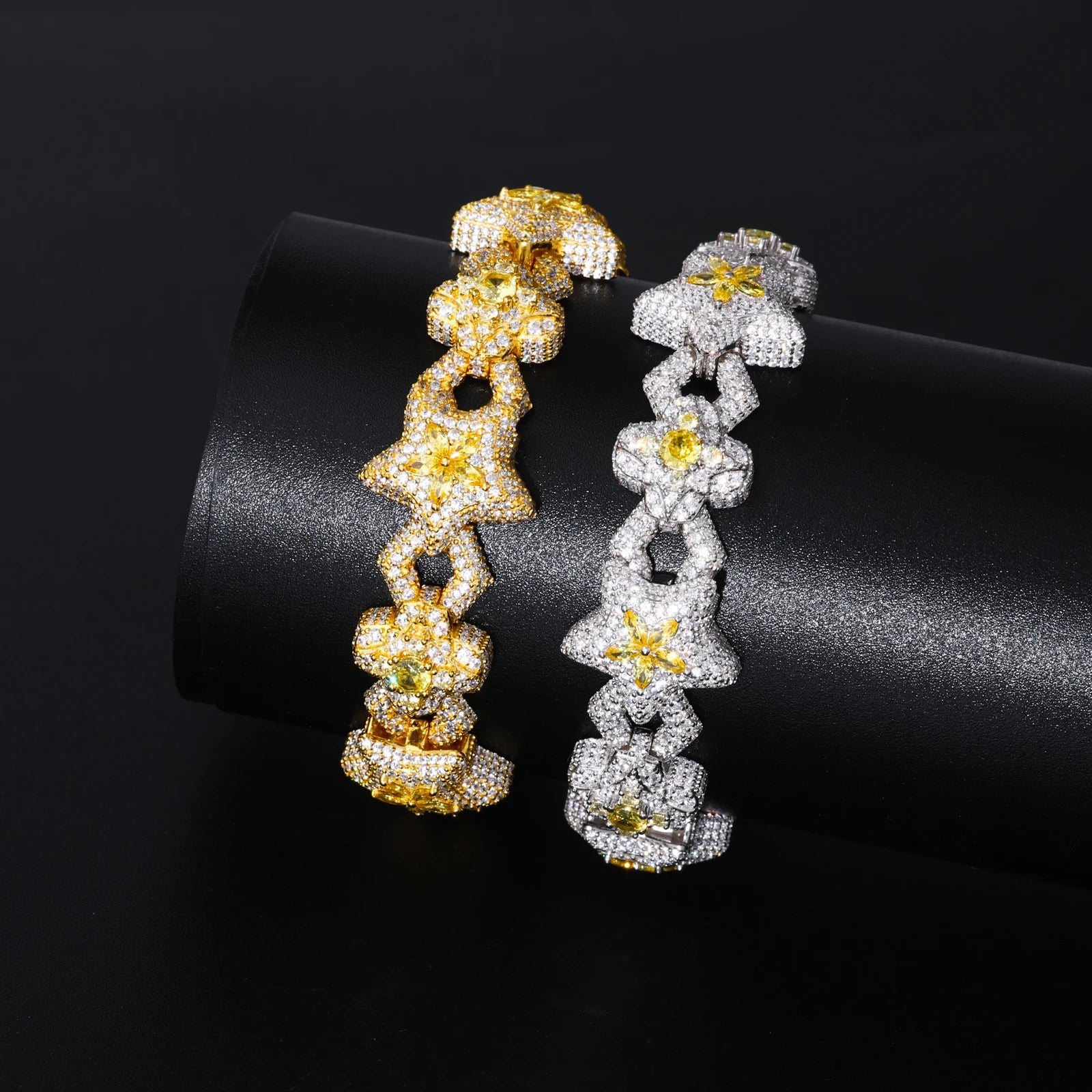 CELESTIAL BLOOM MOISSANITE STATEMENT BRACELET IN STERLING SILVER - Image 5