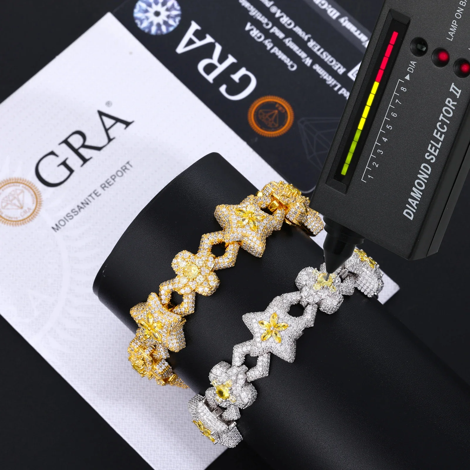 CELESTIAL BLOOM MOISSANITE STATEMENT BRACELET IN STERLING SILVER - Image 6