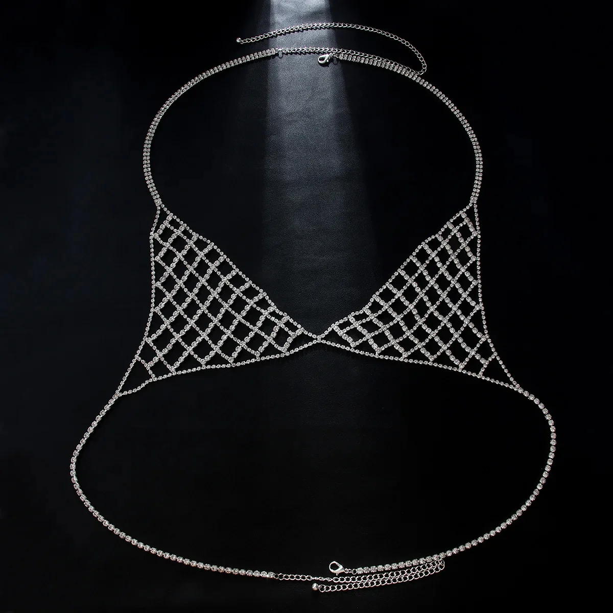 CELESTINE CRYSTAL WEAVE BODY CHAIN BRALETTE - Image 2