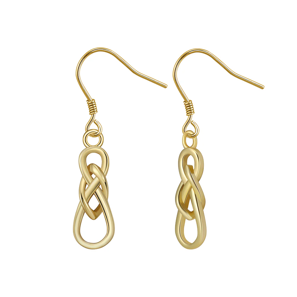 CELTIC KNOT DANGLE EARRING IN STERLING SILVER - Image 2
